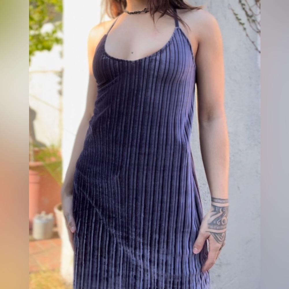 Beautiful dark blue/grey velvet dress